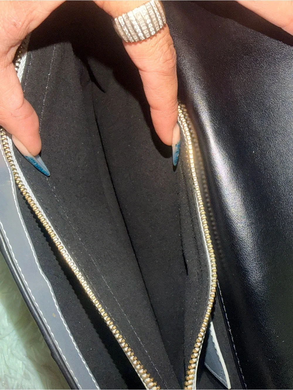 Authentic PINKO Love Birds Chevron Leather Crossbody Bag Black Gold